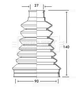 BORG & BECK Paljekumisarja, vetoakseli BCB2273